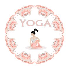 Yoga pose vector logo N2