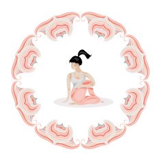 Yoga pose vector logo N3