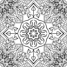 East ornament of floral mandalas