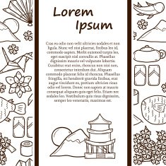 Vector Japan travel concept