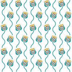 Retro floral seamless pattern N5