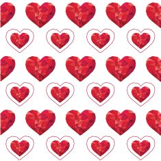 Pattern CoverHeart Low poly