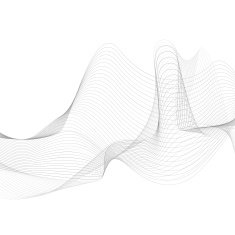 curved lines background white and grey vector N5