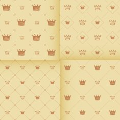 Simple seamless vector pattern with crown N11