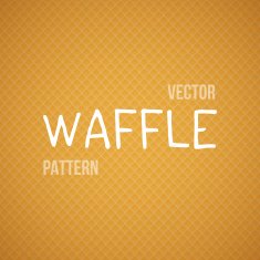 Fresh Baked Orange Waffle Vector Seamless Background Pattern