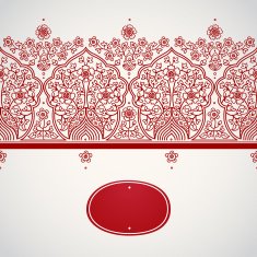 Seamless border with lacy ornament