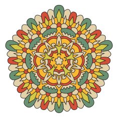 Mandala is a circular symmetrical pattern