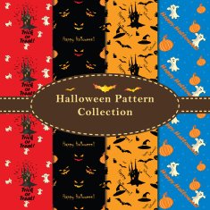Colorful Halloween Patterns collection