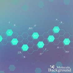 Dna molecule on blue background Graphic background for your design N2