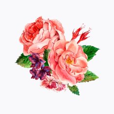 Floral Vintage Greeting Card watercolor illustration N4