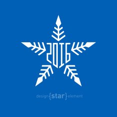 Vector snowflake with new year date