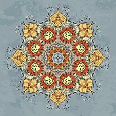 Circular Floral Ornament