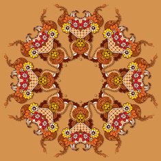 Circular Floral Ornament N3