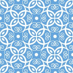 Seamless blue damask pattern