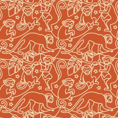 Monkeys seamless pattern N2