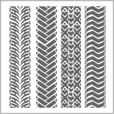 Car tire tracks - vector set