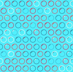 Blue Red and White Watter Bubble on Blue Background