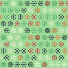 Red Blue and Green Ship Helm Pattern on Background