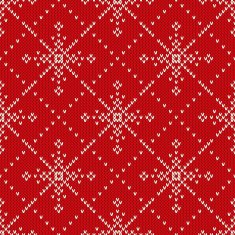 Christmas Knitted Seamless Pattern with Snowflakes N3