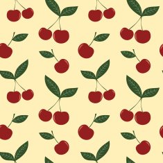 cute cherry seamless pattern background illustration