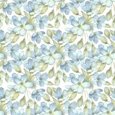 Branch with delicate flowers Seamless pattern