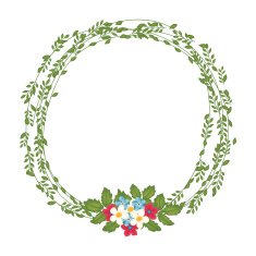 The floral concept of circle frame N7