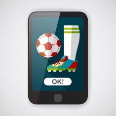 soccer flat icon with long shadow eps10 N2