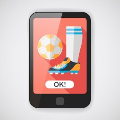 soccer flat icon with long shadow eps10 N3