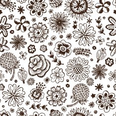 Flowers Seamless pattern with flowers Vintage floral wallpaper N2
