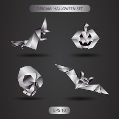 Chrome origami Halloween set