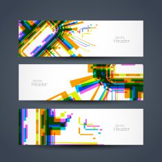 Beautiful colorful header designs