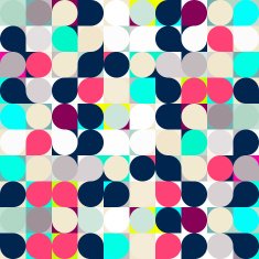 vector circle mosaic seamless pattern background N5