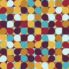 vector circle mosaic seamless pattern background N6