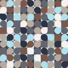 vector circle mosaic seamless pattern background N7