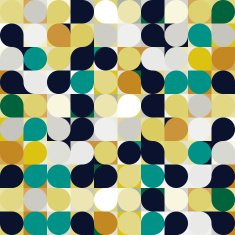 vector circle mosaic seamless pattern background N9