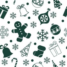 Seamless Christmas Background N23