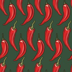 Seamless chili pepper background N4