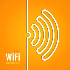 WiFi icon on orange background Vector illustration N2