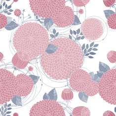 Seamless texture with asters N12