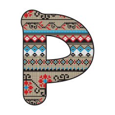 P letter decorated