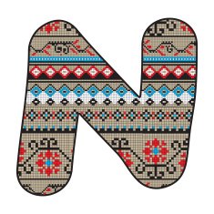 N letter decorated