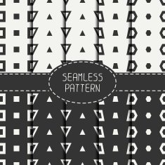 Set of line polygon seamless pattern Geometric shape Wrapping paper