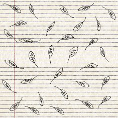 hand drawn cartoon leaves design