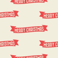 Merry Chtristmas Seamless Ribbon Pattern