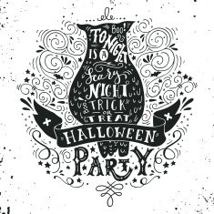 Halloween party poster with an old owl