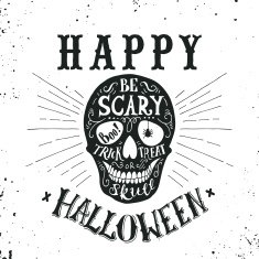 Hand drawn Happy Halloween lettering