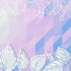 Triangle background with leaves N4