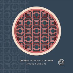 Chinese window tracery round frame 95 octagon square