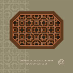 Chinese window tracery polygon frame 95 octagon square