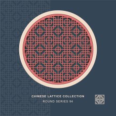 Chinese window tracery round frame 94 corner